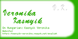 veronika kasnyik business card